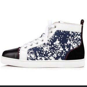 Christian Louboutin Louis Orlato flat high top sneaker multi color Sz 42.5